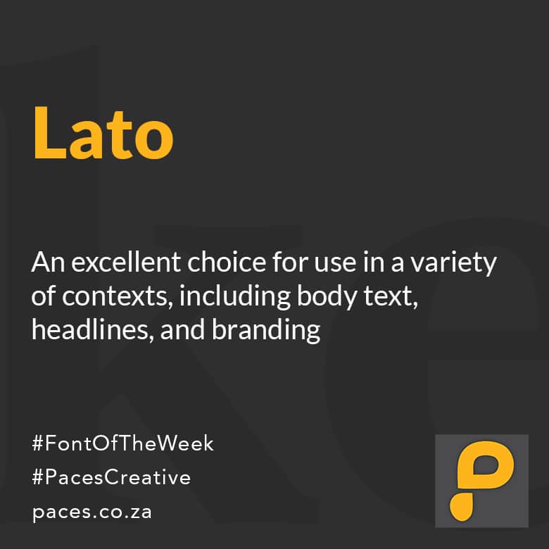 Paces Creative Font of the Week - Download Lato Font