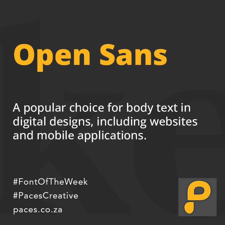 Paces Creative Font of the Week - Download Open Sans Font