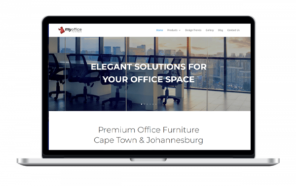 My Office Furniture website designed by Paces Creative Design