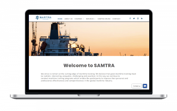 SAMTRA website designed by Paces Creative